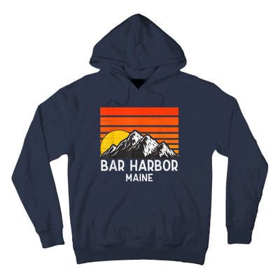 Bar Harbor Maine Usa Retro Vintage Mountain Tall Hoodie