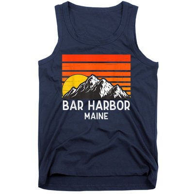 Bar Harbor Maine Usa Retro Vintage Mountain Tank Top