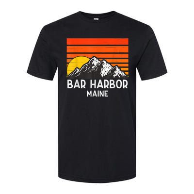 Bar Harbor Maine Usa Retro Vintage Mountain Softstyle CVC T-Shirt