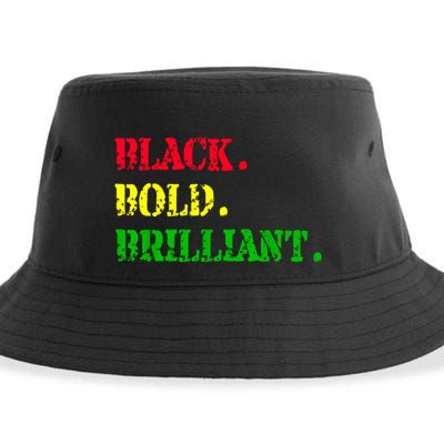 Black History Month Black Bold Brilliant Sustainable Bucket Hat