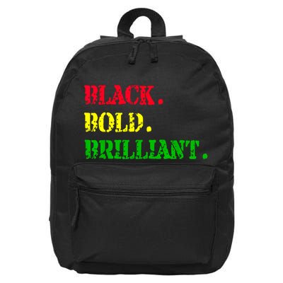 Black History Month Black Bold Brilliant 16 in Basic Backpack