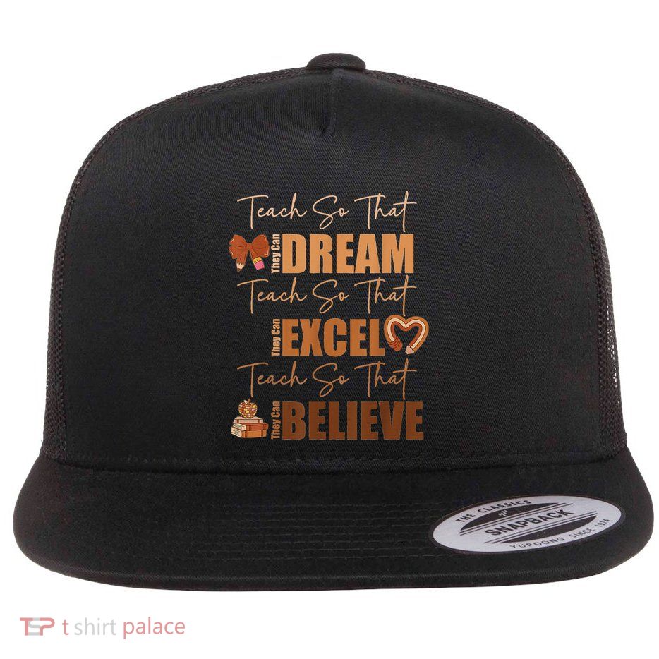 Black History Month Black Leaders African American Pride Flat Bill Trucker Hat