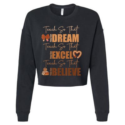 Black History Month Black Leaders African American Pride Cropped Pullover Crew