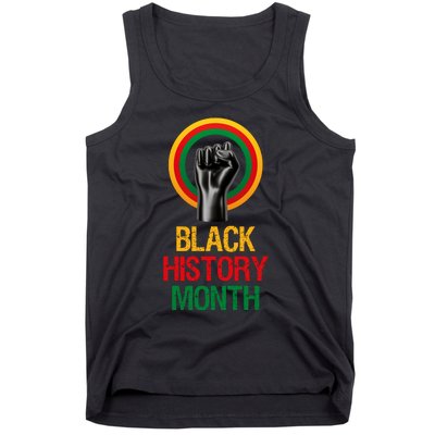 Black History Month African American Black Fist February Tank Top