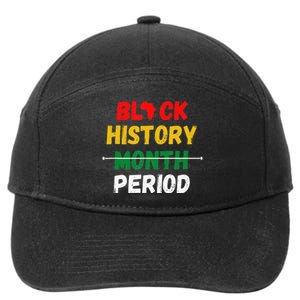 Black History Month Period African Pride BHM 7-Panel Snapback Hat