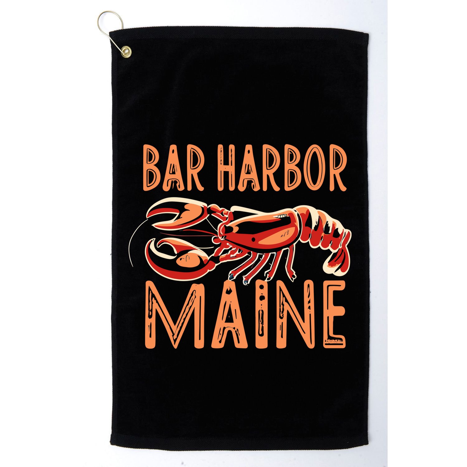 Bar Harbor Maine Lobster Travel Acadia Vintage Gift Golf Towel