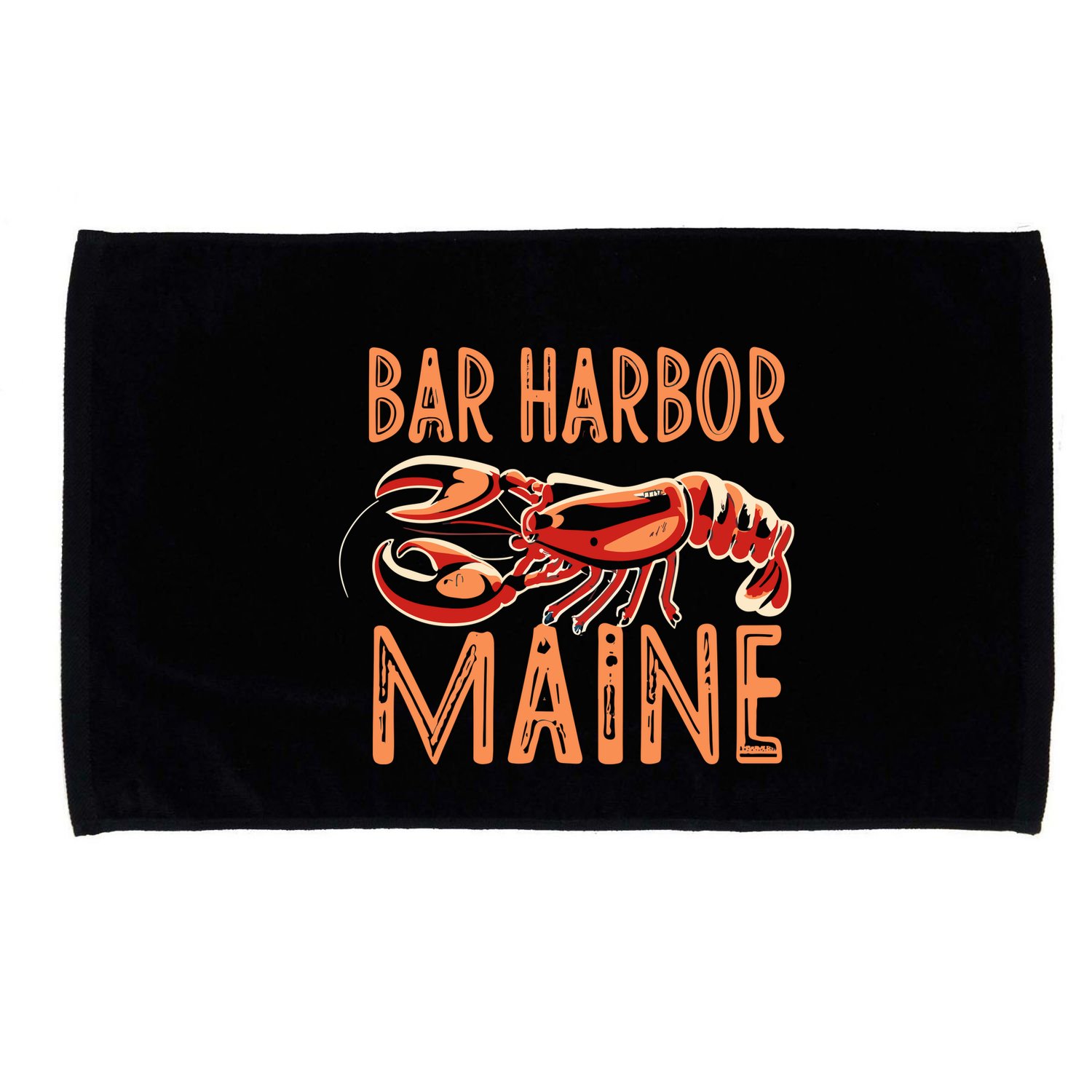 Bar Harbor Maine Lobster Travel Acadia Vintage Gift Microfiber Hand Towel
