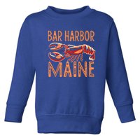 Bar Harbor Maine Lobster Travel Acadia Vintage Gift Toddler Sweatshirt