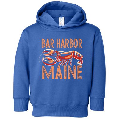 Bar Harbor Maine Lobster Travel Acadia Vintage Gift Toddler Hoodie