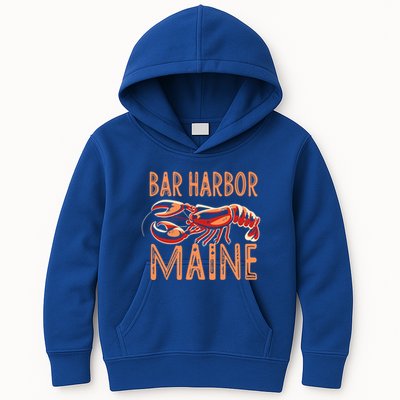 Bar Harbor Maine Lobster Travel Acadia Vintage Gift Kids Hoodie