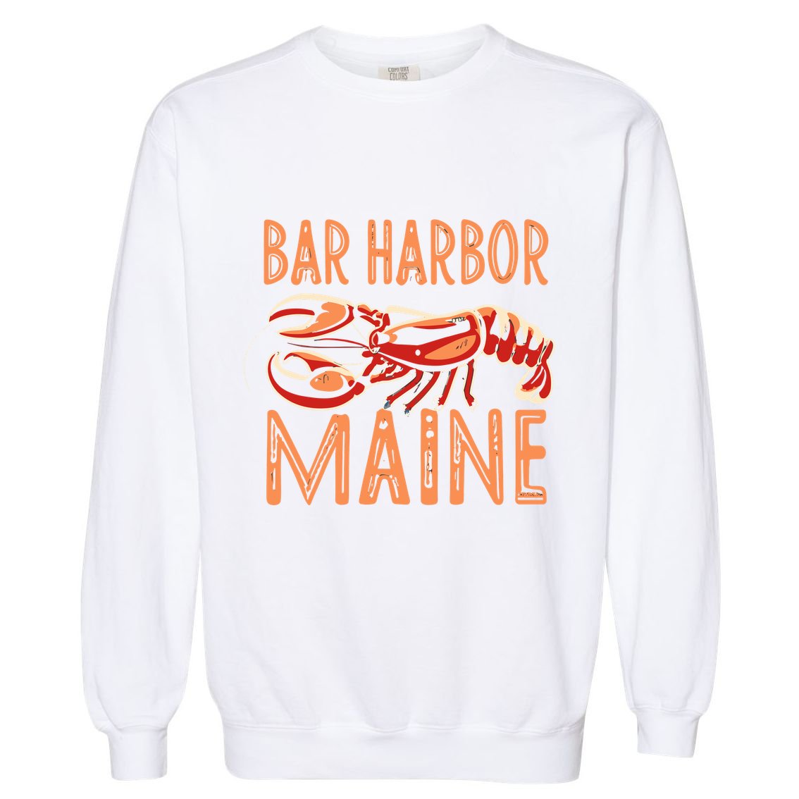 Bar Harbor Maine Lobster Travel Acadia Vintage Gift Garment-Dyed Sweatshirt