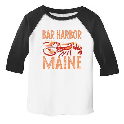 Bar Harbor Maine Lobster Travel Acadia Vintage Gift Toddler Fine Jersey T-Shirt