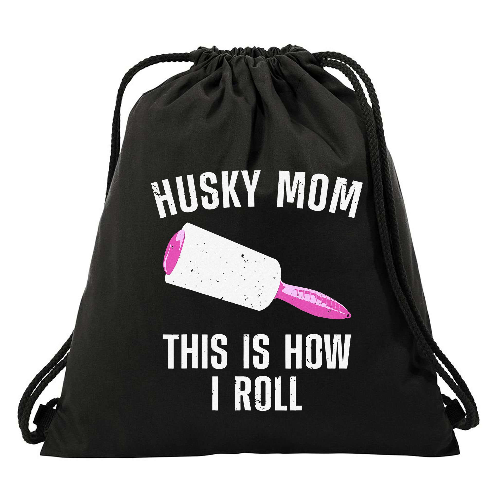 Best Husky Mom For  Alaskan Siberian Huskies Dog Drawstring Bag