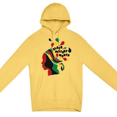 Black History Month Female African Premium Pullover Hoodie