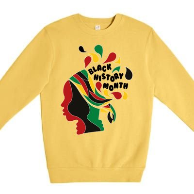 Black History Month Female African Premium Crewneck Sweatshirt