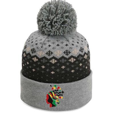 Black History Month Female African The Baniff Cuffed Pom Beanie