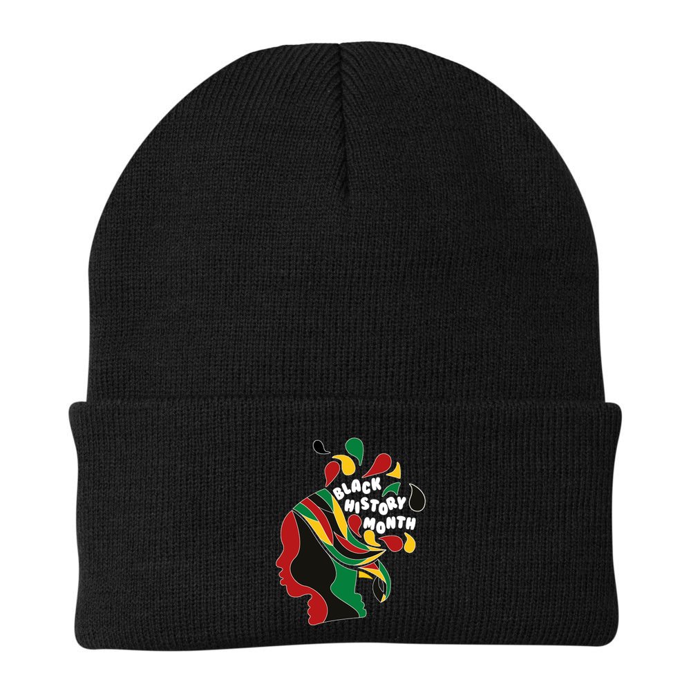Black History Month Female African Beanie