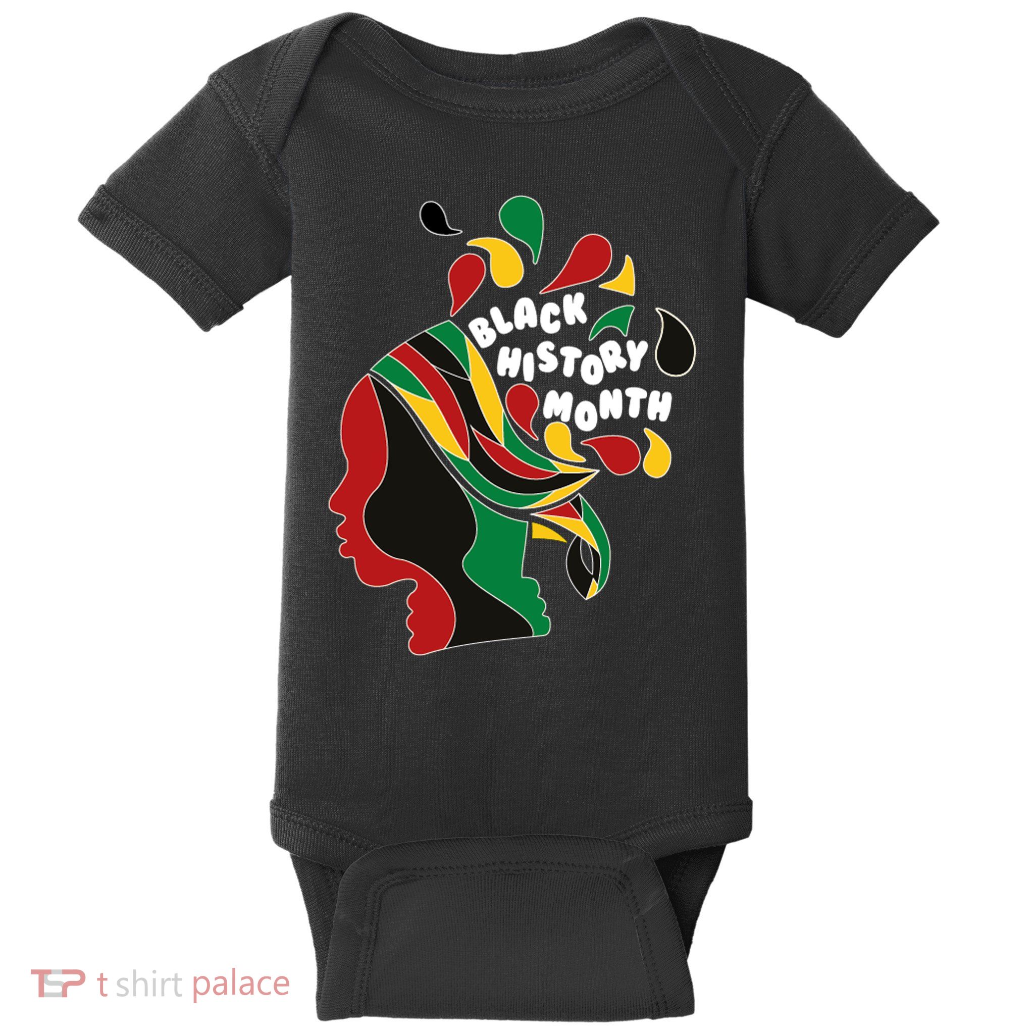 Black History Month Female African Baby Bodysuit