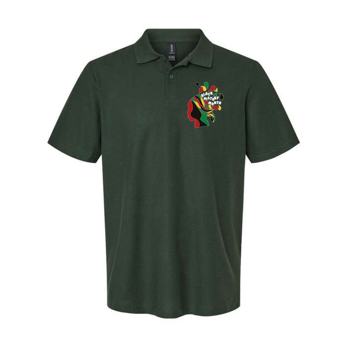 Black History Month Female African Softstyle Adult Sport Polo