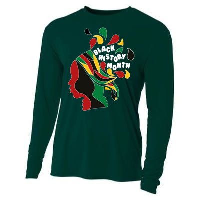 Black History Month Female African Cooling Performance Long Sleeve Crew