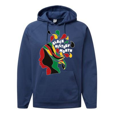 Black History Month Female African Performance Fleece Hoodie