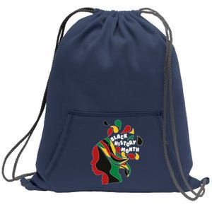 Black History Month Female African Sweatshirt Cinch Pack Bag