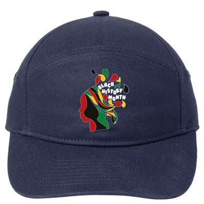 Black History Month Female African 7-Panel Snapback Hat