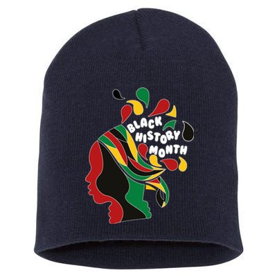 Black History Month Female African Short Acrylic Beanie