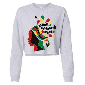 Black History Month Female African Cropped Pullover Crew