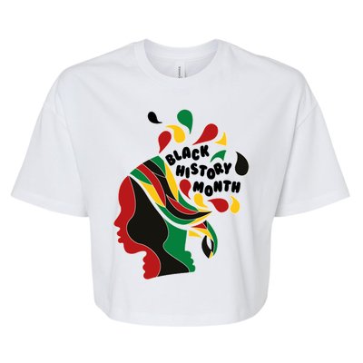 Black History Month Female African Bella+Canvas Jersey Crop Tee