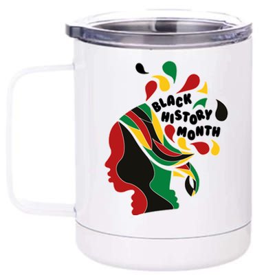 Black History Month Female African 12 oz Stainless Steel Tumbler Cup