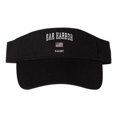 Bar Harbor Maine Me Vintage American Flag Sports Design Visor