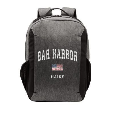 Bar Harbor Maine Me Vintage American Flag Sports Design Vector Backpack