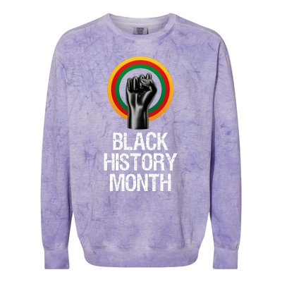 Black History Month African American Black Fist February Colorblast Crewneck Sweatshirt