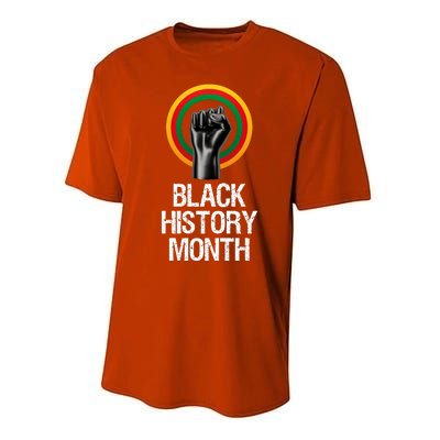 Black History Month African American Black Fist February Performance Sprint T-Shirt