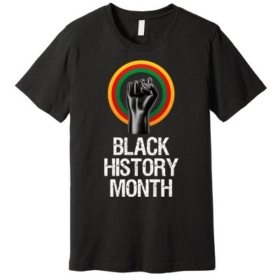 Black History Month African American Black Fist February Premium T-Shirt