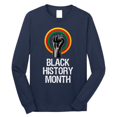 Black History Month African American Black Fist February Long Sleeve Shirt