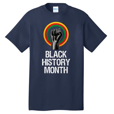 Black History Month African American Black Fist February Tall T-Shirt