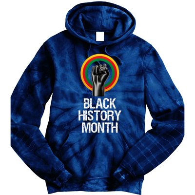 Black History Month African American Black Fist February Tie Dye Hoodie