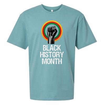 Black History Month African American Black Fist February Sueded Cloud Jersey T-Shirt