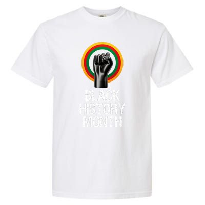 Black History Month African American Black Fist February Garment-Dyed Heavyweight T-Shirt