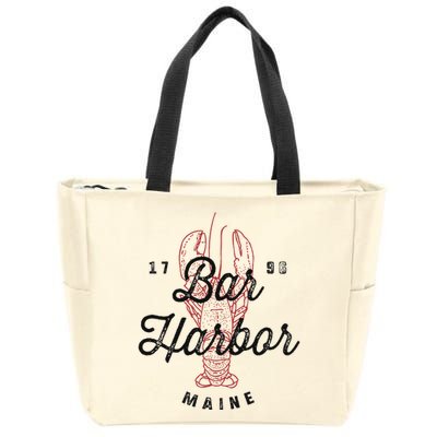 Bar Harbor Maine Souvenir Cool Vintage Lobster Zip Tote Bag
