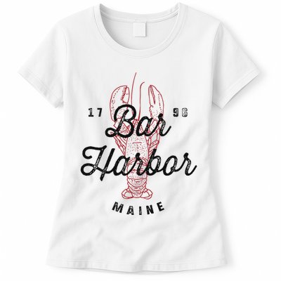 Bar Harbor Maine Souvenir Cool Vintage Lobster Womens T-Shirt