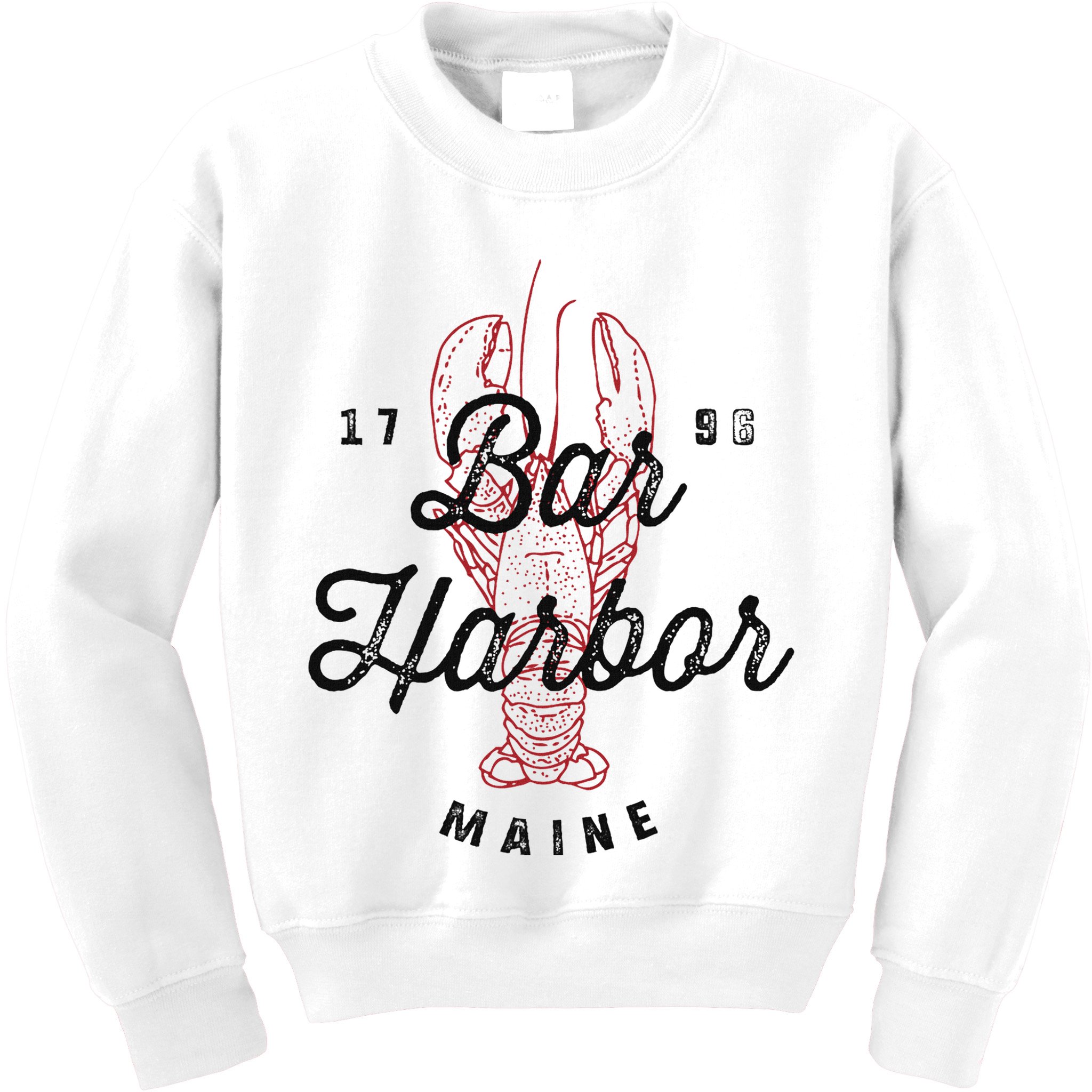 Bar Harbor Maine Souvenir Cool Vintage Lobster Kids Sweatshirt
