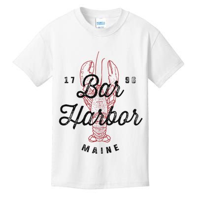 Bar Harbor Maine Souvenir Cool Vintage Lobster Kids T-Shirt