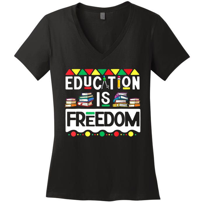 Black History Month T Shirts Black History Women's V-Neck T-Shirt