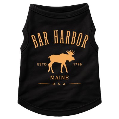 Bar Harbor Maine Usa With Moose Design Souvenir Doggie Tank