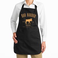 Bar Harbor Maine Usa With Moose Design Souvenir Apron