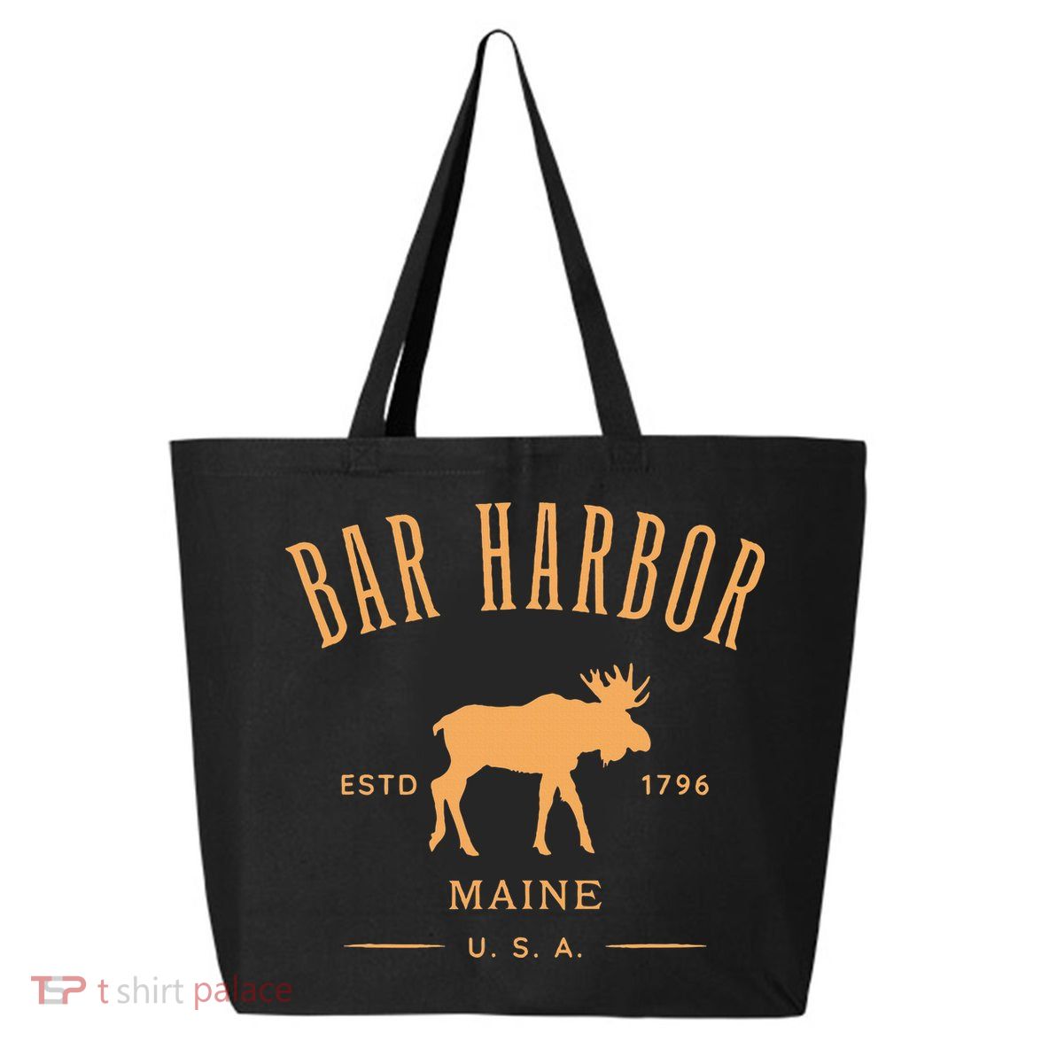 Bar Harbor Maine Usa With Moose Design Souvenir 25L Jumbo Tote