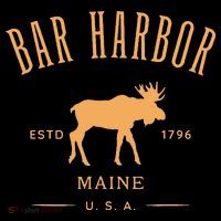 Bar Harbor Maine Usa With Moose Design Souvenir Tank Top